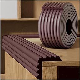 Amillee Baby Proofing Flat Edge Protector - 2 Meter Safety Strip, Furniture Adjustable Dense Edge Guard for Kids Safety, High Shock Absorbent Edges Protector, Baby Safety Products (Brown)-17