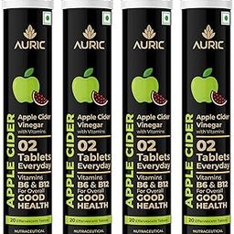 Auric Apple Cider Vinegar | 80 Acv Tablets With Vitamin B6 & B12 | Weight Loss & Metabolism Benefits | Supports Digestion, Bloating Relief & Gut Health For Men And Women-20