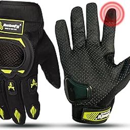 Autofy FANTOM Bike Riding Gloves TPR Knuckle Protection Touchscreen Compatible Palm Protection Padding Hand Gloves for Bike - Bike Gloves Men Bike Accessories Washable Fabric (Size: L, Neon Green)-image-80