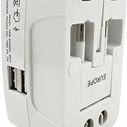 All-in-ONE Universal Worldwide Travelling AC Adaptor Plug (AU/UK/US/EU) International Power Charger Electric USB Power Plug Socket Adapter Converter (1 PC)-1