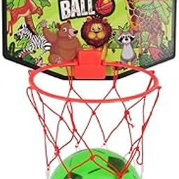 Asian Portable Plastic Basketball with Hoop for Kids Multicolor (Animal Theme)-23