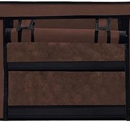 RAXON WORLD 2-Layer Clothes Storage Organizer Foldable Fabric Wardrobe with Metal Frame, Dustproof Cover, Shelves for Bedroom, Dorm, Closet, Laundry Portable Black (Brown, 2-Tier)-image-56