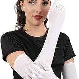 Unisex Cotton Full Hand Long Gloves for Sun Protection Bike Riding-image-15