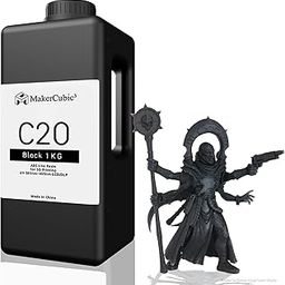 MakerCubic3 ABS-Like 3D Printer Resin, 405nm UV-Curing Photopolymer Resin for MSLA DLP LCD Resin High Precision Fast Curing Non-Brittle (ABS-Like 1000g, Black)-image-23