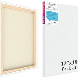 Eduway® 12x18 inches Pre Stretched Medium Grain 7Oz Primed Cotton Painting Canvas with Wooden Frame for Beginners & Artist | Suitable with Acrylic, Oil, Water Colours- (Set of 1)-10