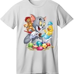 Tom & Jerry Graphic Printed Polycotton Regular fit T Shirt for Mens and Womens (Tom_57)-image-107