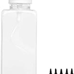 Plastic Pump Bottle Spray Dispenser, With Root Comb Applicator, Clear Empty Fine Mist Plastic Mini Travel Rectangular Bottle, Refillable Makeup Sprayer for Perfume, Liquids, Oil, PC- 1-13