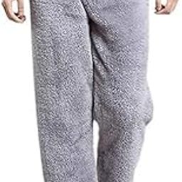 Women's and Men's Winter Bottom Plush Fluffy Pajama Pants Warm Fleece Lounge Pants Sleepwear Bottoms Free Size (Waist 28-34 Pack of 1)-image-72