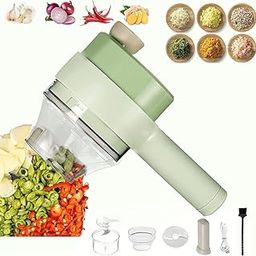 CHALISA 4 in 1 Handheld Electric Vegetable Cutter Set, Mini Food Chopper-picture-13