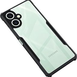 CEDO Samsung Galaxy M06 / F06 (5G) Back Case Cover | Camera Protection Shockproof Bumper-Edge | Acrylic Crystal Clear 360 Degree Protection TPU+PC | Transparent Eagle Back Case Cover (Black)-image-76