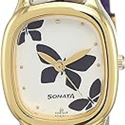 Quartz Analog White Dial Leather Strap Watch for Women-NS8060YL01-picture-44