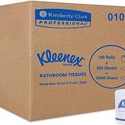 Kleenex Toilet Tissue 1042-2 Ply Toilet Paper - 100 Toilet Rolls x 250 Embossed Toilet Tissue Sheets (25,000 total)-image-52