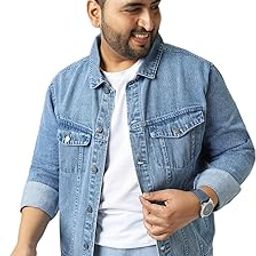 Men's Regular Fit Washed Full Sleeve Denim Jacket-image-62