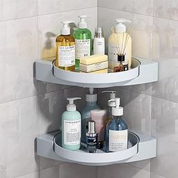 The Artment your artistic apartment 360 degree Zen Rotating ABS Material Shower Organiser | Bathroom Corner Shelf Rack Adhesive strips For mounting | Bathroom Shelves (1)-image-3