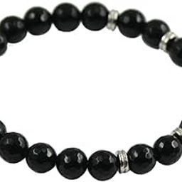 Men's Fashion Tibetan Silver 3D Lion Head Spacer Beads Charm Bracelet Black-image-14