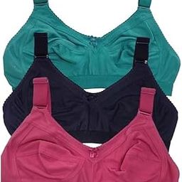 Women’s Cotton Full Coverage Non-Padded Wire Free T-Shirt Bra Combo-picture-24