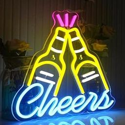 Wall Mitra Beer Bottle Bar Drink Neon Sign LED Light for Wall Bedroom Home Living Room Gaming Art Office Hotel Pub Room Man Cave Handmade(12x18)-image-84