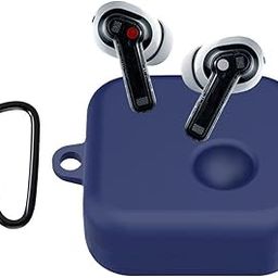 Amazon Basics Case for Nothing Ear 1, TWS Soft Silicone Pouch with Hook, 360° Full Shock-Absorbing Protection (Blue) (Cover Only)-14