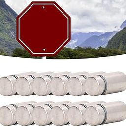Ubersweet® Standoff Screws, Easy Replacement Scratch Resistance Standoff Nails 1/2inx1in 12Pcs High Strength Secure with Wall Plugs for Hanging Acrylic Picture Frame |-image-71