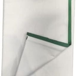 PPS White Color Pure Cotton Dhoti, Single Color Border, 4.5 metres, Full-Length, Soft and Smooth-24
