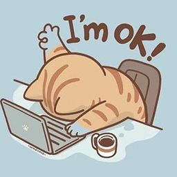 Cat Design Mouse Pad, 23 x 19 cm, Durable and Soft, I'm Ok Sticker-image-85