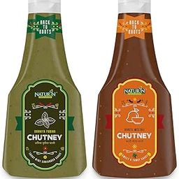 Naturin Chutney Combo – Pack of 2 | Dhaniya Pudina (370g) & Khatti Meethi (425g) | Tangy Mint-Coriander & Sweet-Spicy Chutneys | Gluten-Free | Perfect for Indian Snacks-image-69