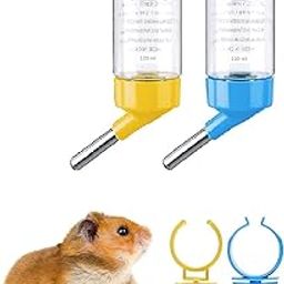 Premier Plants Water Bottle Cum Feeder for Hamsters Guinea Pigs Rabbits Mice with Leak Free Cage Attachment for Pets Random Colour Pack of 2 (80ml)-10