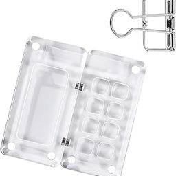 QALAM Kaari 8 Grid Portable Travel Acrylic Palette, Sketchbook Mini Palette with Magnetic Lid and Clip for Watercolour, Gouache and Acrylic Painting, Gift for Artists, Painters-image-87