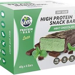 HYP- Lean Sugar-Free Protein Bar Mint Chocolate (6x40g) | 10g Protein per Bar | High Fiber | Low Net Carb | Contains Whey Protein | Protein Snacks with No Soy Protein | Gluten Free Protein Bars-21