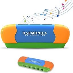 Harmonica Key of C 16 Hole Blues Mouth Organ for Kids Early Education, Easy to Play Musical Instrument Educational Toys for Beginners Children Party Holidays (Blue)-1