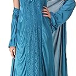 Women's Satin Solid Maxi Length Nighty with Robe (Size - Free Size) (Nightwear Set Pack of 2)-picture-16