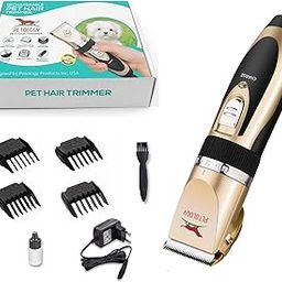 PETOLOGY Unisex Pet Hair Trimmer Dogs & Cats Grooming Machine Wireless Rechargeable (Gold Trimmer)-image-40
