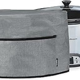 Crutello Crock Pot Cover for 6, 7 or 8 Quart Slow Cooker - Small Appliance Dust Covers-picture-14