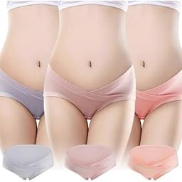 Women Non-Roll V Shape Maternity Support Panties Pack of 3 Pcs-image-49