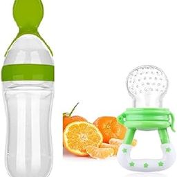 WATERFOWL Baby Fruit Nibbler and Feeder/Baby Fruit Nipple/Pacifier/Soother 6-18 Months (Green/Green)-12