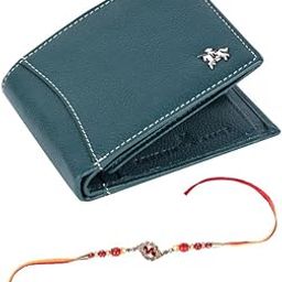 LONDON ALLEY Rakhi Gift Hamper for Brother - Classic Green Men's Leather Wallet and Rakhi Combo Gift Set for Brother/Mens-picture-33