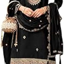 TSS | Designer Chinon Silk Embroidered Sharara Set with Dupatta | Multithread Sequence Work | Fully Stitched | L–XXL-image-8