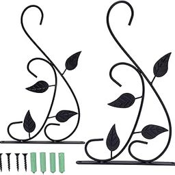 WBTY 2 Pack 30.5cm Bird Feeder Wall Hooks Black Metal Plant Support Hook for Hanging Flower Baskets-image-55