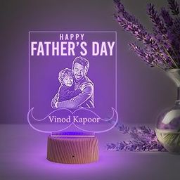 Gift Me Bazar Happy Fathers Day Gift for Dad | Customized with Photo Lamp | Acrylic Dad Photo Led Lamp | Dad Gift for Daughter & Son | Multicolored Light & On/Off Touch Button | USB Powered-26