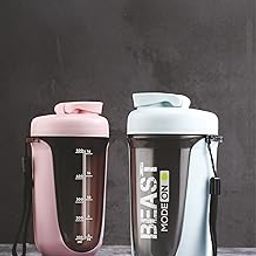 GRECY Plastic 500ml Protein Shaker Bottle | Leak-Proof & BPA-Free Gym Supplement Shaker | Compact,Gym Bottle for Protein Shake, Workout | Easy-to-Clean, Durable Design (PISTA)-image-27