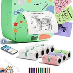 DOLEWA 12 pens Portable Thermal Printer （Green）-image-24