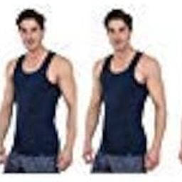 9922 Men Regular Fit Vest Pack of 4 (Black, Large)-10