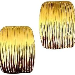 Dress Connection™ Gold-Tone Ribbed Oval Stud Earrings - Elegant Chic Design, Luxurious Fashion Jewelry for Women-6