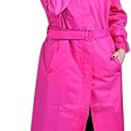 Long Length Raincoat for Women Waterproof | Overcoat (L.Pink, XXX-Large)-image-44