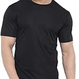 Men Gym Round Neck Regular Fit Sports T-Shirt Black 4XL-image-95