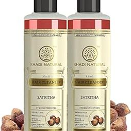 Khadi Natural Satritha Shampoo for Strong Hair | Herbal Shampoo for Controlling Hair Fall | Natural Shampoo for Repairing Damaged Hair| Suitable for All Hair Types |Pack of 2 | (210 * 2) (420 ml)-picture-28