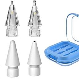 6 Pack Replacement Tips for Apple Pencil, No Wear Out Fine Point Tip for Apple Pencil 2nd Gen/1st Gen/USB C/Pencil Pro, Precise Control Metal Needle Pencil Tips with Case, for iPad Pencil Tips Sets-11