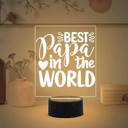 Gift Me Bazar Best Papa in The World Led Lamp | Gift for Dad | Fathers Day Gift for Dad | Birthday Gift for Dad from Daughter & Son | Surprise Gift for Dad | Warm White Light & On/Off Touch Button-picture-15