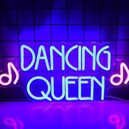 SG PRINT Dancing Queen Neon Sign Dance Led Sign Lights Dance Club Lights Up Sign for Wall Decor Dance Studio Dancing Party Bar Dance Club (16.5 * 7.9 inch)-image-59
