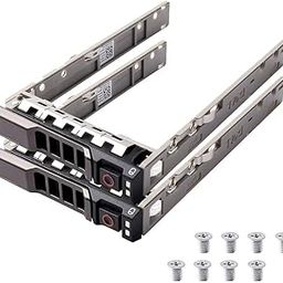 2pcs Pack 2.5" SAS SATA Hard Drive Tray Caddy 8FKXC 08FKXC Compatible for Dell PowerEdge R630 R730 R730XD T630 R430 T430 PowerVault MD1420 MD3420 Series-26